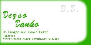 dezso danko business card