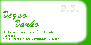 dezso danko business card